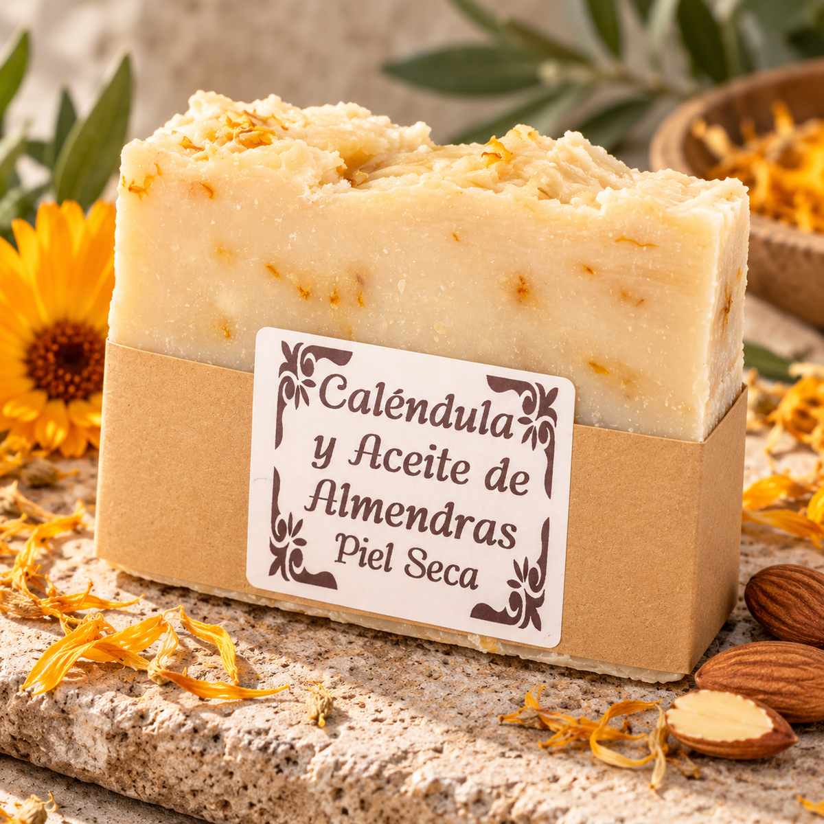 Caléndula y almendras - Jabones Ana de Castilla