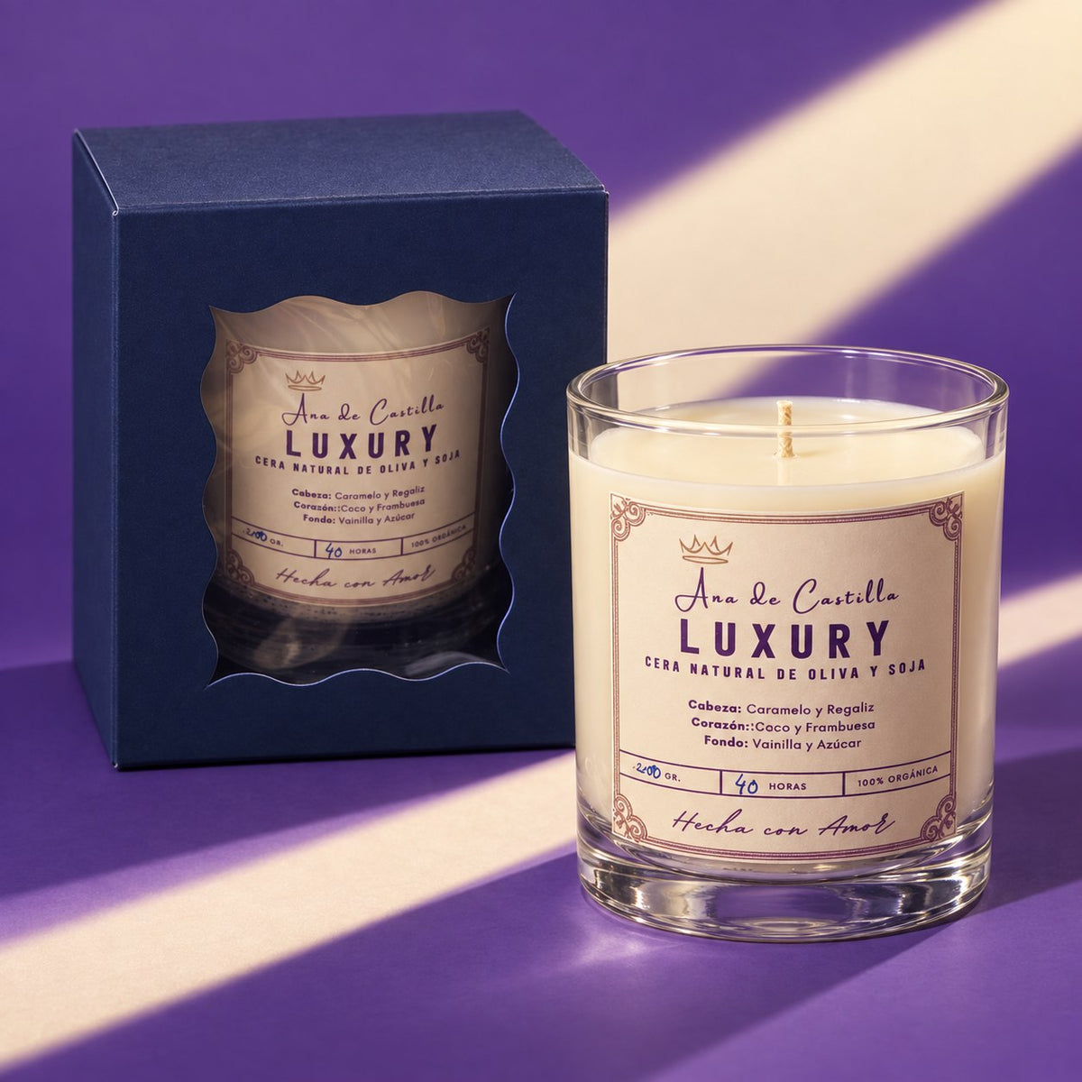 Velas con cera de oliva - Jabones Ana de Castilla